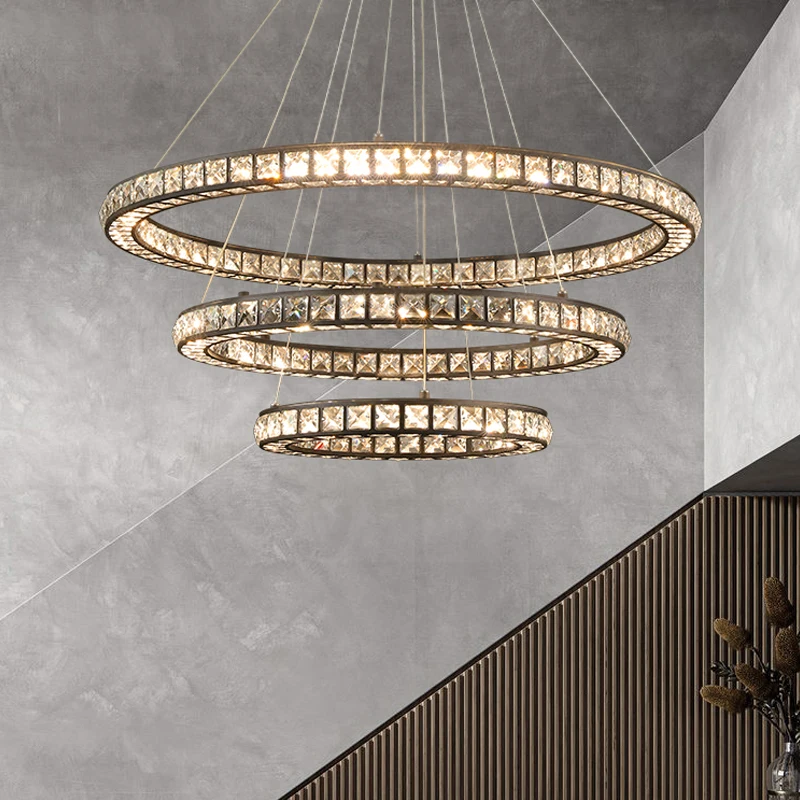New Round Chandelier Crystal LED Suspension Lamps Black Metal Lighting Fixtures for Dining Hall Living Room Bedroom Kitchen
New Round Chandelier Crystal LED Suspension Lamps Black Metal Lighting Fixtures for Dining Hall Living Room Bedroom Kitchen