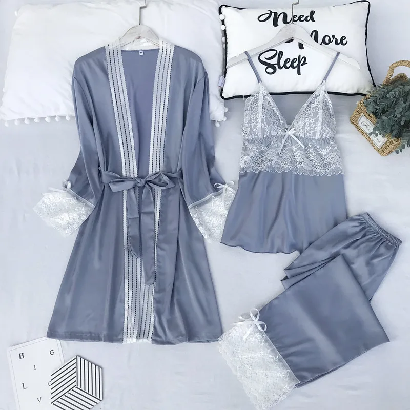 (Robe+braces Skirt+shorts) 3-piece Set Women's Fashion Homedress Bathrobe Suit Nightdress Night-robe Ice Silk Sexy Home Clothing
(Robe+braces Skirt+shorts) 3-piece Set Women's Fashion Homedress Bathrobe Suit Nightdress Night-robe Ice Silk Sexy Home Clothing