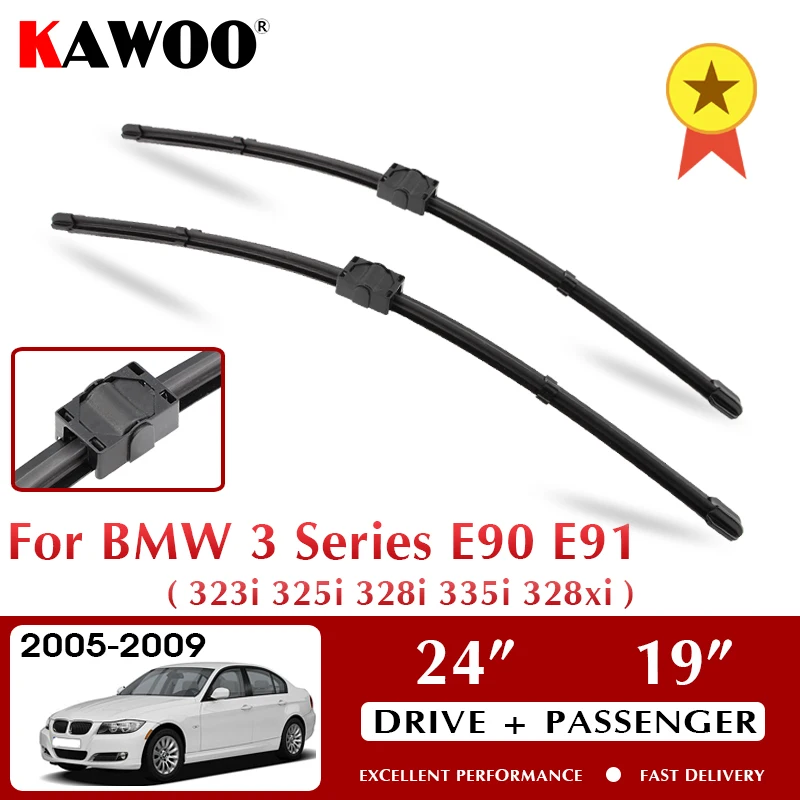 KAWOO Car Wiper Blade Front Windscreen Windshield Wiper Blades For BMW 3 Series E90 E91 323i 325i 328i 335i 328xi 2005 - 2009
KAWOO Car Wiper Blade Front Windscreen Windshield Wiper Blades For BMW 3 Series E90 E91 323i 325i 328i 335i 328xi 2005 - 2009