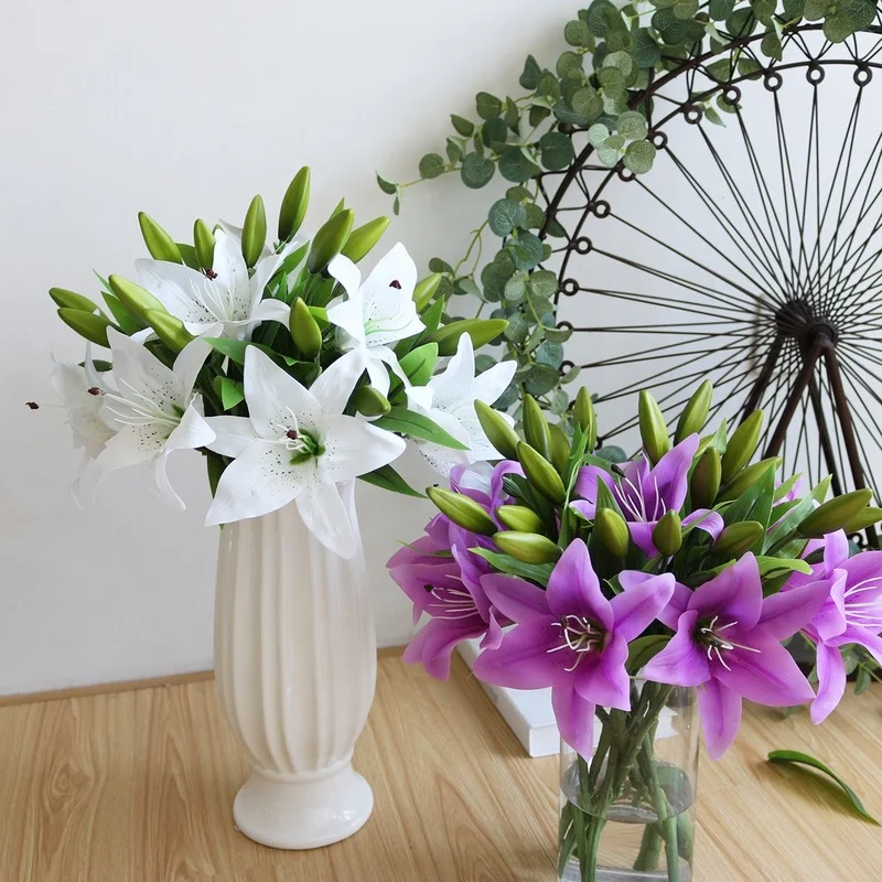 Simulation Lily Flower Single Film Feel 3 Lilies Wedding Home Photography Decoration Fake Flowers
Simulation Lily Flower Single Film Feel 3 Lilies Wedding Home Photography Decoration Fake Flowers