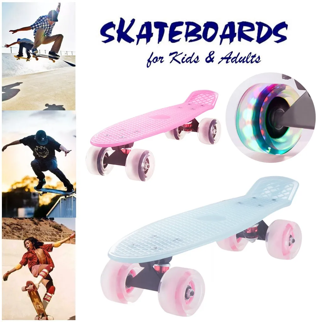mini cruiser skateboard small skateboarding single banana longboard adult children become warped road skate board Glowing wheels
mini cruiser skateboard small skateboarding single banana longboard adult children become warped road skate board Glowing wheels