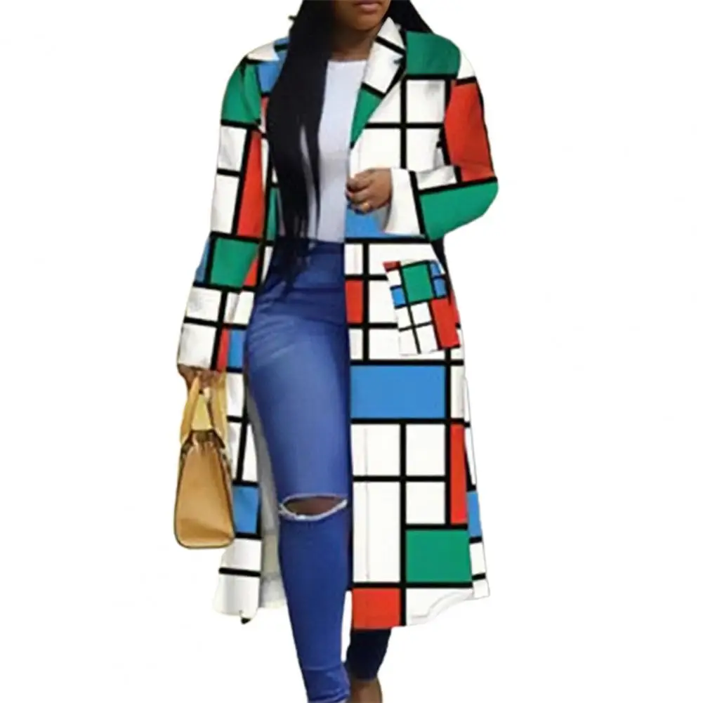 Women Coat 2021 Color Block Plaid Double-breasted Autumn Winter Lapel Pockets Buttons Jacket African Clothes
Women Coat 2021 Color Block Plaid Double-breasted Autumn Winter Lapel Pockets Buttons Jacket African Clothes