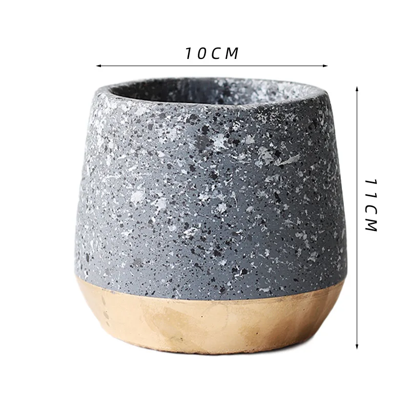 Golden Cement Pot Marble Flowerpot Closes Upscale Gray Gold Table Top Green Plant Potted Succulent Gardening
Golden Cement Pot Marble Flowerpot Closes Upscale Gray Gold Table Top Green Plant Potted Succulent Gardening