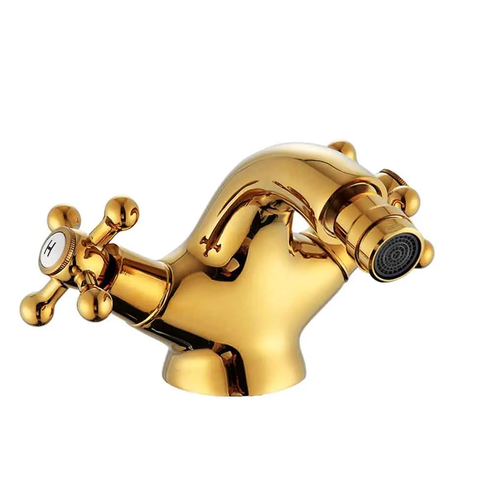 Hotel Bathroom Gold Dual Handle European Style Anti Rust Durable Easy Install Home Brass Hot Cold Tap Bidet Faucets Single Hole
Hotel Bathroom Gold Dual Handle European Style Anti Rust Durable Easy Install Home Brass Hot Cold Tap Bidet Faucets Single Hole