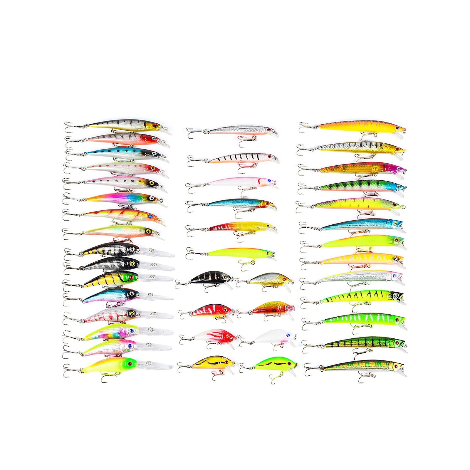 43pcs Mixed Colors Fishing Lure Set Minnow Baits Kit Wobbler Crankbaits Portable Lifelike Soft Baits With Hook With Storage Box
43pcs Mixed Colors Fishing Lure Set Minnow Baits Kit Wobbler Crankbaits Portable Lifelike Soft Baits With Hook With Storage Box