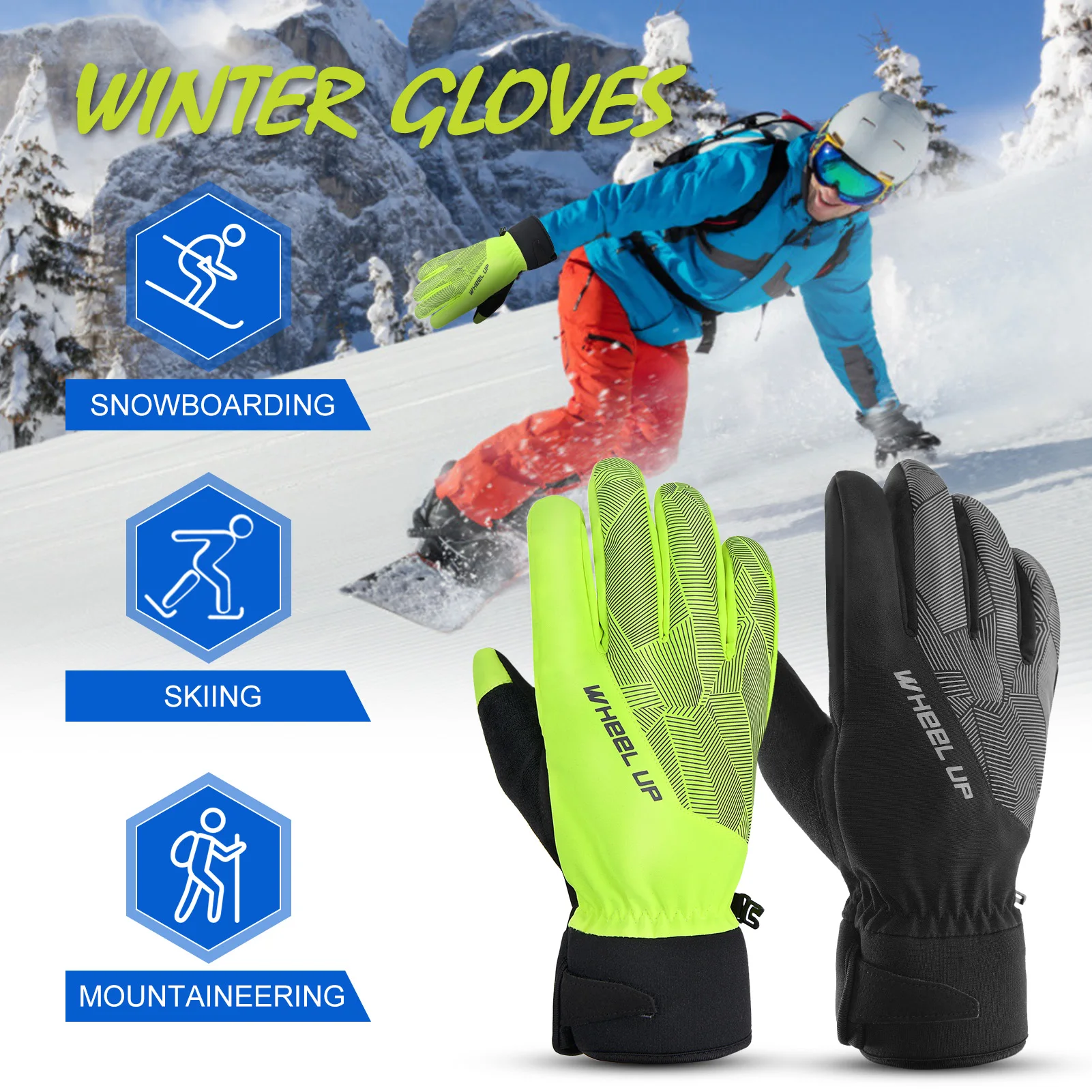 Windproof Winter Warm Gloves Unisex Ski Gloves Snowboard Gloves Motorcycle Riding Winter Touch Screen Snow Windstopper Glove
Windproof Winter Warm Gloves Unisex Ski Gloves Snowboard Gloves Motorcycle Riding Winter Touch Screen Snow Windstopper Glove
