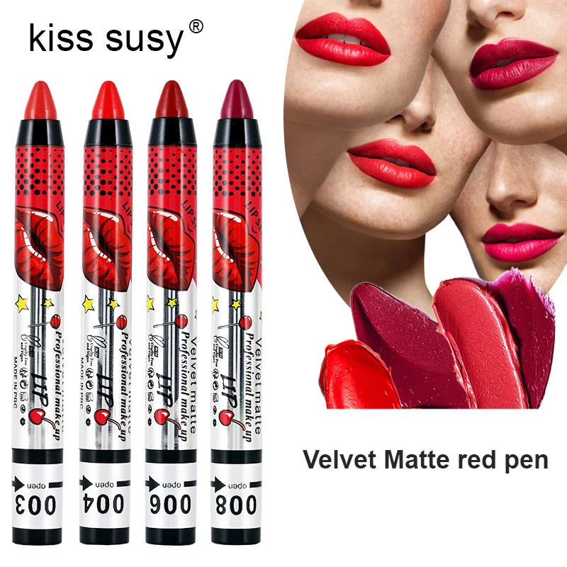 KiSS SUSY 12 Colors Matte Silky Lipstick Pen Long Waterproof Lip Stick Pencil Not Easy To Discolor Lip Gloss Lip Makeup TSLM2 
KiSS SUSY 12 Colors Matte Silky Lipstick Pen Long Waterproof Lip Stick Pencil Not Easy To Discolor Lip Gloss Lip Makeup TSLM2