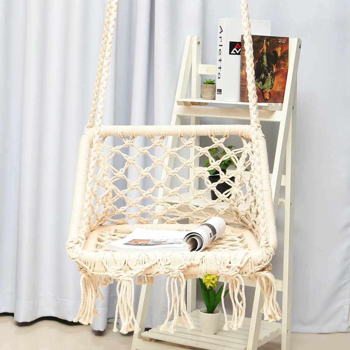 Nordic Hammock Chair Outdoor Indoor Dormitory Bedroom Yard For Child Adult Swinging Hanging Single Rope Safety Chair Hammock
Nordic Hammock Chair Outdoor Indoor Dormitory Bedroom Yard For Child Adult Swinging Hanging Single Rope Safety Chair Hammock