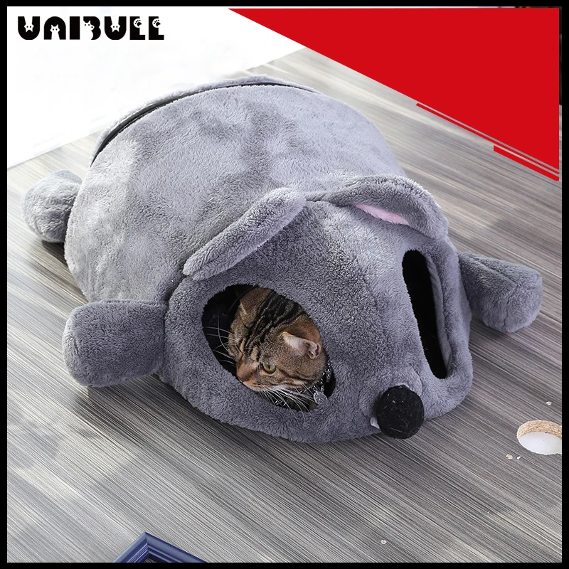 Cat Bed Self Warming for Indoor Cat Dog House Funny Mouse Shaped Cat Hide Toy with Mattress for Pet Play with Cartoon gray mouse
Cat Bed Self Warming for Indoor Cat Dog House Funny Mouse Shaped Cat Hide Toy with Mattress for Pet Play with Cartoon gray mouse
