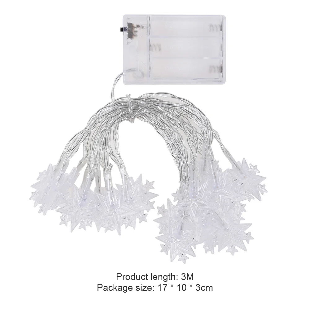3 Meters 20 LED Star Garland Copper Wire Light String Fantasy Romantic Fairy Lamp for Christmas Festival Party Decoration
3 Meters 20 LED Star Garland Copper Wire Light String Fantasy Romantic Fairy Lamp for Christmas Festival Party Decoration