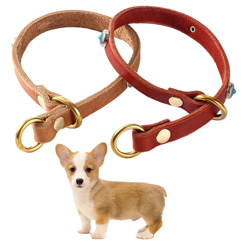 Cat Dog Slip Collar Genuine Leather P Chain pet Collars Real Leather Training Collar adjustable For Small Medium Dogs
Cat Dog Slip Collar Genuine Leather P Chain pet Collars Real Leather Training Collar adjustable For Small Medium Dogs