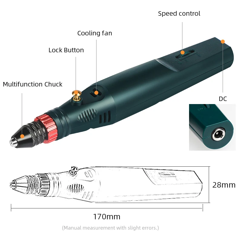 Mini Electric Drill Power Tools Drill Grinding Accessories Set Hand-Held Drilling Machine Mini Drill Engraver
Mini Electric Drill Power Tools Drill Grinding Accessories Set Hand-Held Drilling Machine Mini Drill Engraver