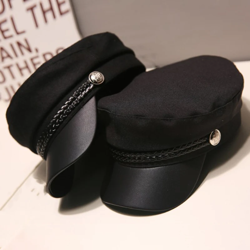 Fashion Women Men Military Hat Spring Autumn Sailor Hats Black Ladies Beret Caps Flat Top Captain Cap Travel Cadet Octagonal Hat
Fashion Women Men Military Hat Spring Autumn Sailor Hats Black Ladies Beret Caps Flat Top Captain Cap Travel Cadet Octagonal Hat