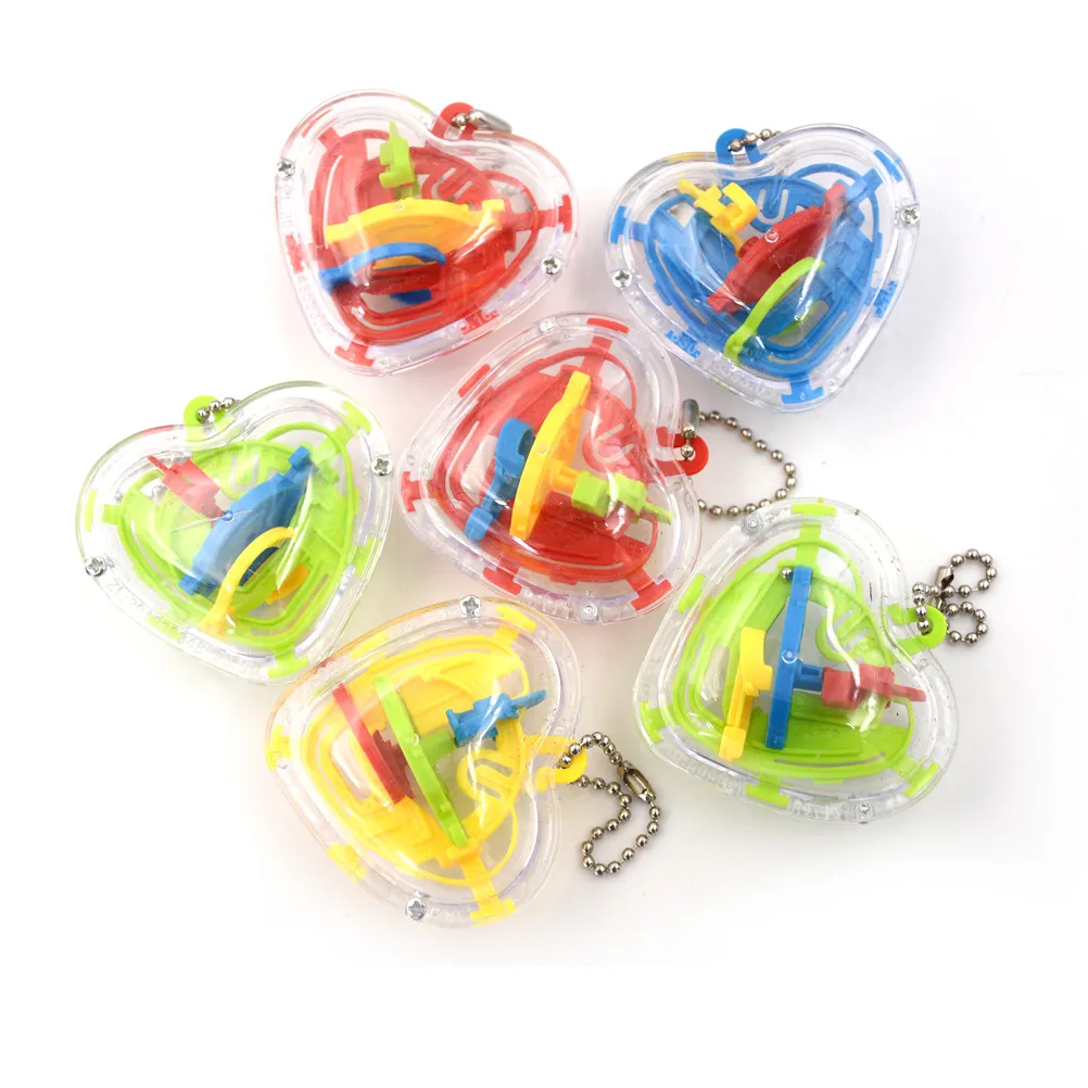 3D Metal Puzzle Ball Toys 3D Magic Cube Intellect Maze Ball Heart Magic Cubo Toys For Children Key Necklace Spinner
3D Metal Puzzle Ball Toys 3D Magic Cube Intellect Maze Ball Heart Magic Cubo Toys For Children Key Necklace Spinner