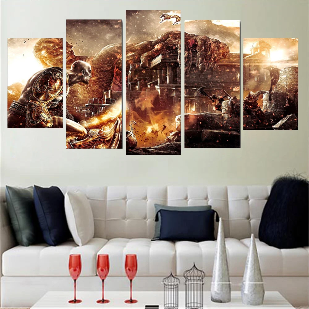 5 Piece Wall Art Canvas Painting Movie Poster Giant Destruction Poster Nordic Decoration Home Living Room Modular Picture
5 Piece Wall Art Canvas Painting Movie Poster Giant Destruction Poster Nordic Decoration Home Living Room Modular Picture