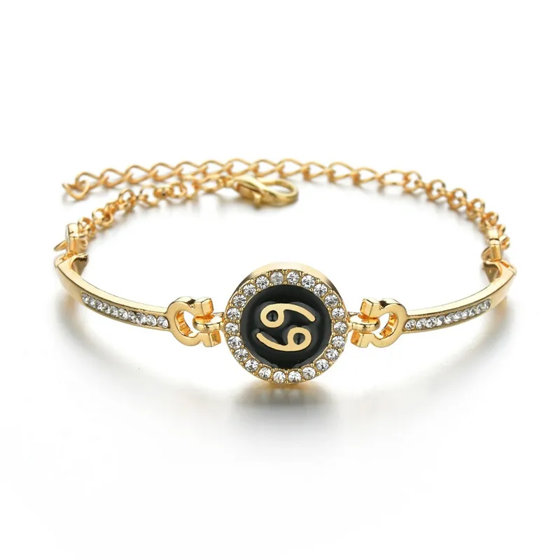 12 Constellation Women Luxury Bracelet Stainless Steel Gold Rhinestones High Quality Ladies Elegant Dress Gift Jewelry
12 Constellation Women Luxury Bracelet Stainless Steel Gold Rhinestones High Quality Ladies Elegant Dress Gift Jewelry