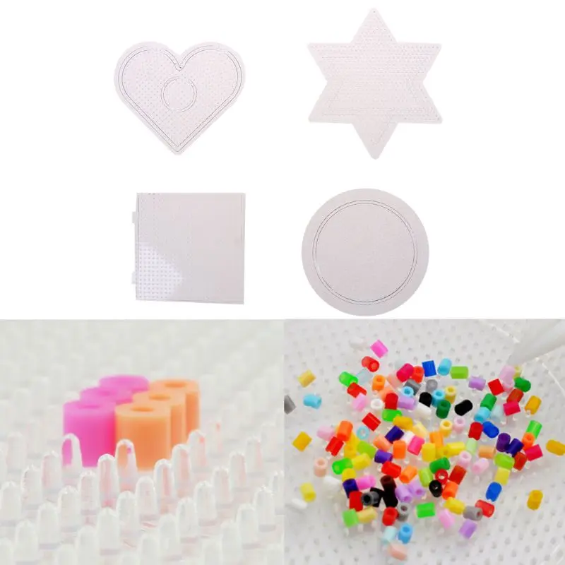 Q0KB 4 шт. Diy Прозрачный шаблон-головоломка для 2 6 мм Hama Beads Perler | Игрушки и хобби
