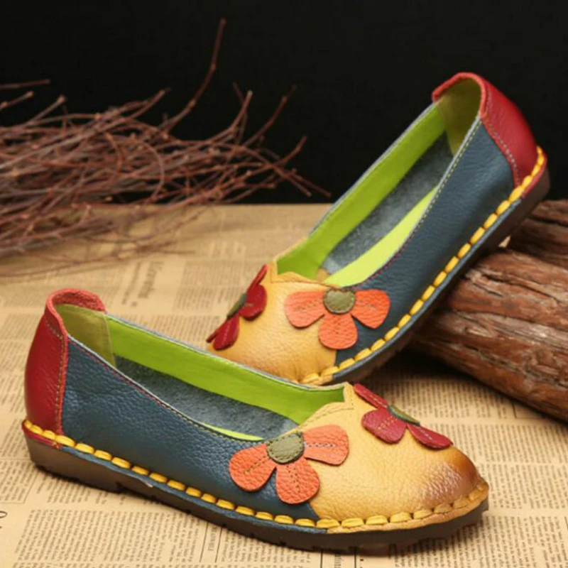Women Flower Ethinc Genuine Split Leather Retro Loafers Soft Flat Platform Patchwork Round Toe Ladies Shoes Zapatos Mujer
Women Flower Ethinc Genuine Split Leather Retro Loafers Soft Flat Platform Patchwork Round Toe Ladies Shoes Zapatos Mujer