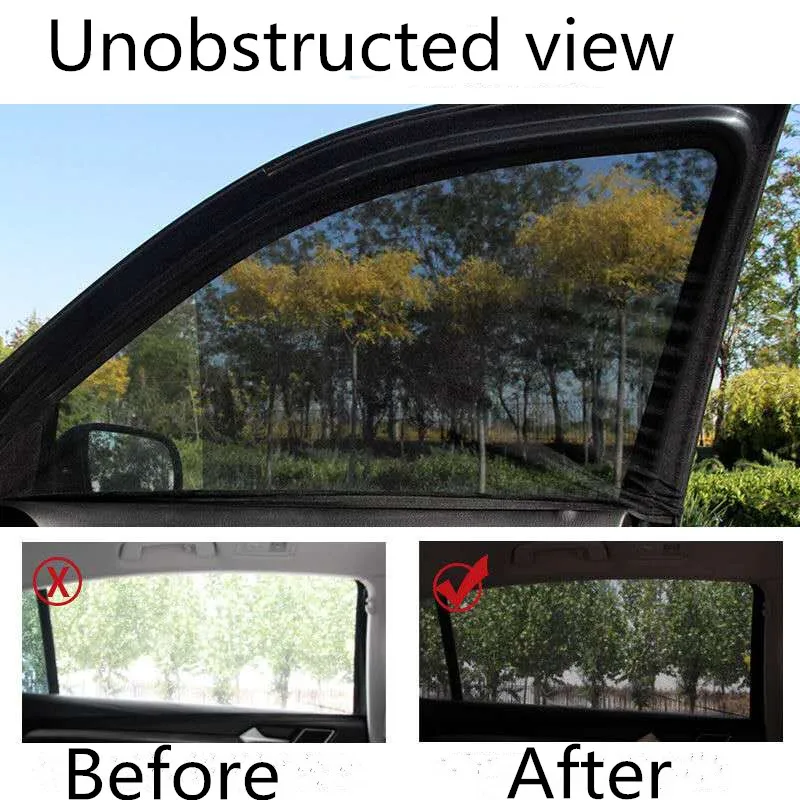 4pcs Car Front & Rear Side Window Sun Visor Shade Mesh Cover Sunshade insulation anti-mosquito Fabric Shield UV Protector
4pcs Car Front & Rear Side Window Sun Visor Shade Mesh Cover Sunshade insulation anti-mosquito Fabric Shield UV Protector