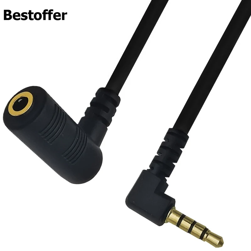 30CM DC 3.5mm Right Angled 3Pole/4Pole Audio AUX Male to Female Adapter Converter Headphone Cable
30CM DC 3.5mm Right Angled 3Pole/4Pole Audio AUX Male to Female Adapter Converter Headphone Cable