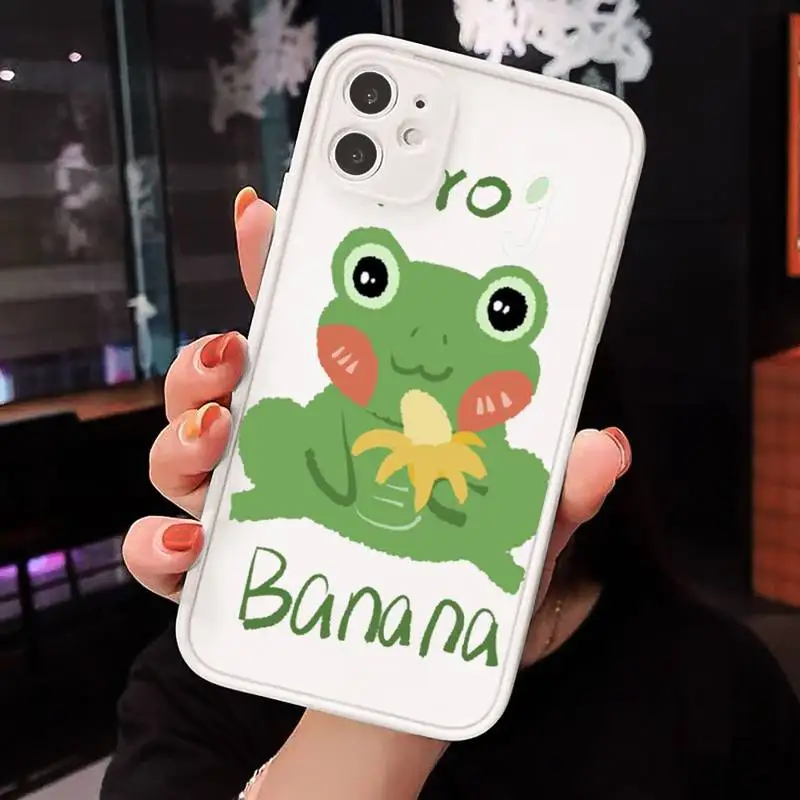 CARTOON Frog Phone Case For iPhone 12 11 Mini Pro XR XS Max 7 8 Plus X Matte transparent White Back Cover
CARTOON Frog Phone Case For iPhone 12 11 Mini Pro XR XS Max 7 8 Plus X Matte transparent White Back Cover