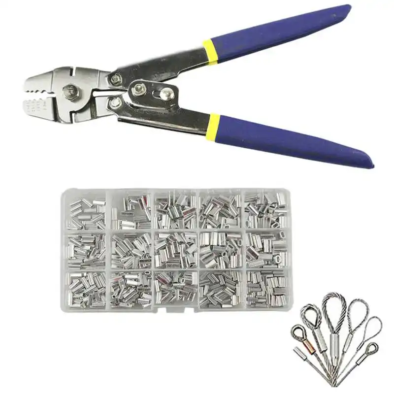 Stainless Steel Fishing Pliers Wire Rope Crimping Tool with 150Pcs Ferrule Crimping Loop Kit for Crimpers & Crimping Sleeves Too
Stainless Steel Fishing Pliers Wire Rope Crimping Tool with 150Pcs Ferrule Crimping Loop Kit for Crimpers & Crimping Sleeves Too