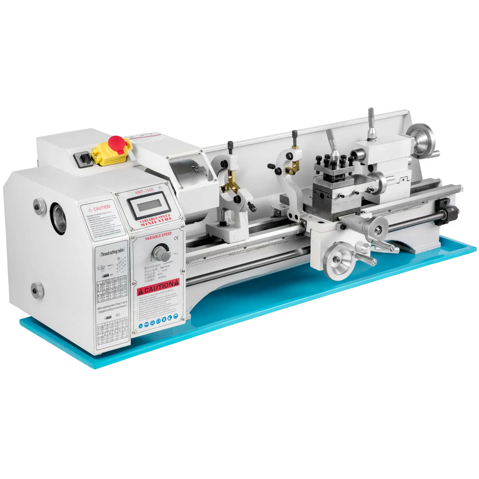 Metal Lathe 220 x 750MM Mini Metal Lathe 750W Variable Speed Mini Lathe Machine 38mm Spindle
Metal Lathe 220 x 750MM Mini Metal Lathe 750W Variable Speed Mini Lathe Machine 38mm Spindle