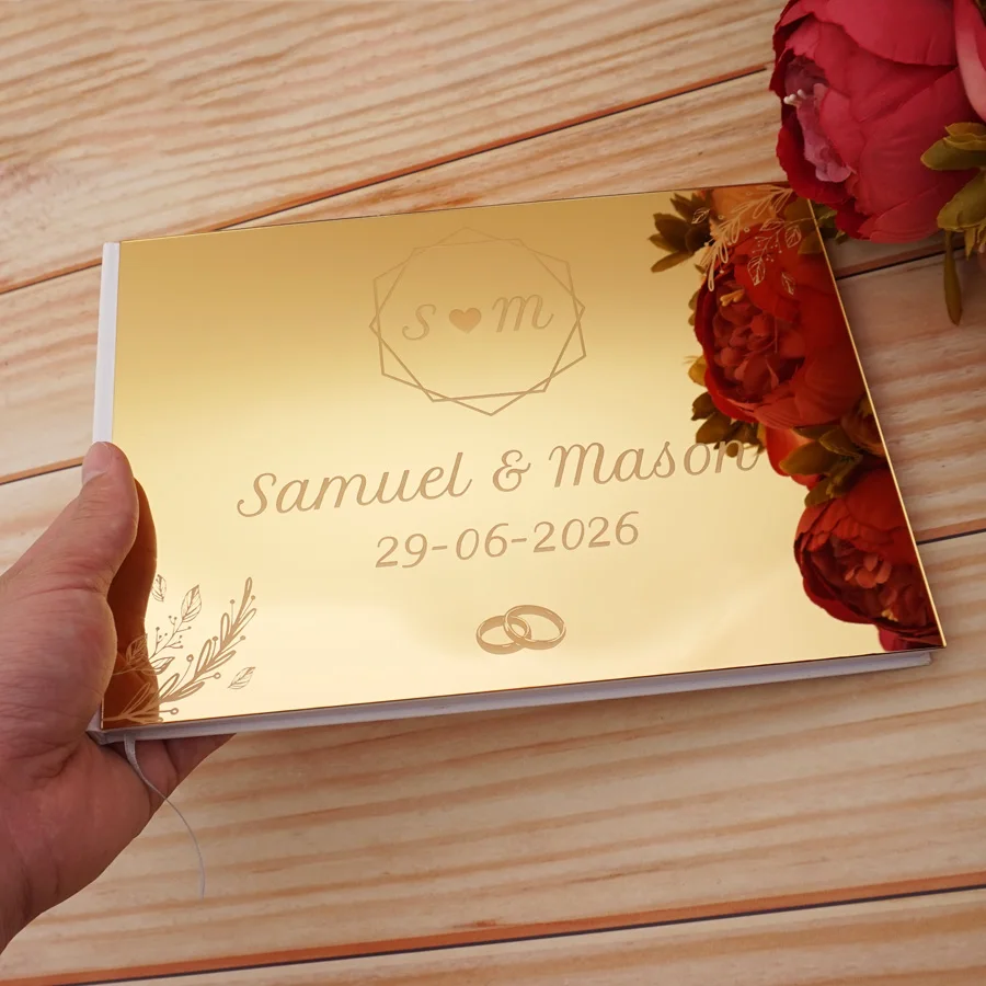 25*18cm Personalized Romantic Rustic Style Custom Names and Date Wedding Scrapbook Journal Engagement Birthday Party Album
25*18cm Personalized Romantic Rustic Style Custom Names and Date Wedding Scrapbook Journal Engagement Birthday Party Album