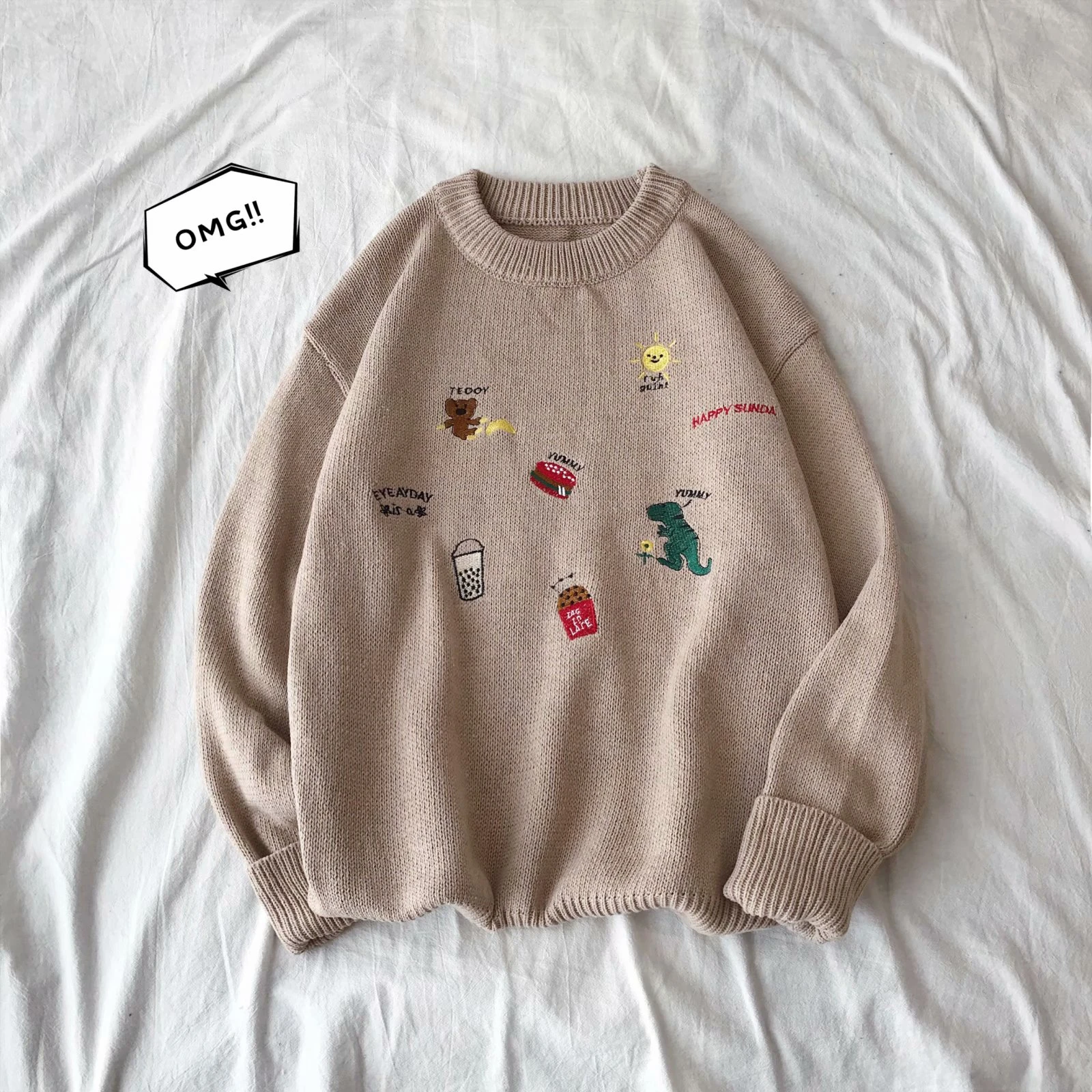 Women Casual Warm Pullovers Korean Sweater oversize women 2020 Fall Winter New Fashion Cartoons Suede Sweater Long Sleeve
Women Casual Warm Pullovers Korean Sweater oversize women 2020 Fall Winter New Fashion Cartoons Suede Sweater Long Sleeve