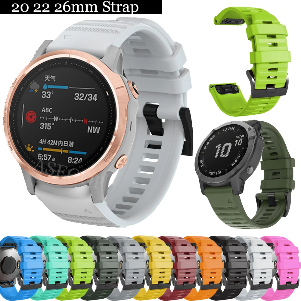 Smart Silicone Replacement Strap for Garmin Fenix 6 6S 6X Pro 5 5S 5X Plus 3 3 HR Mk2S Forerunner 935 Wristband Band 20 22 26mm
Smart Silicone Replacement Strap for Garmin Fenix 6 6S 6X Pro 5 5S 5X Plus 3 3 HR Mk2S Forerunner 935 Wristband Band 20 22 26mm