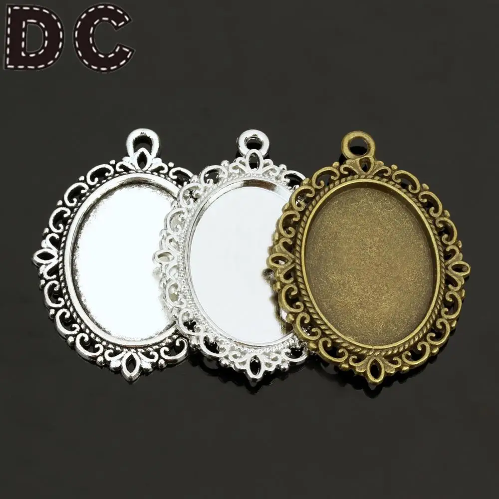 10pcs/lot Blank Tray Pendant 13X18/18x25mm Round Charms Cabochon Setting Cameo DIY Necklace Jewelry Making Finding
10pcs/lot Blank Tray Pendant 13X18/18x25mm Round Charms Cabochon Setting Cameo DIY Necklace Jewelry Making Finding