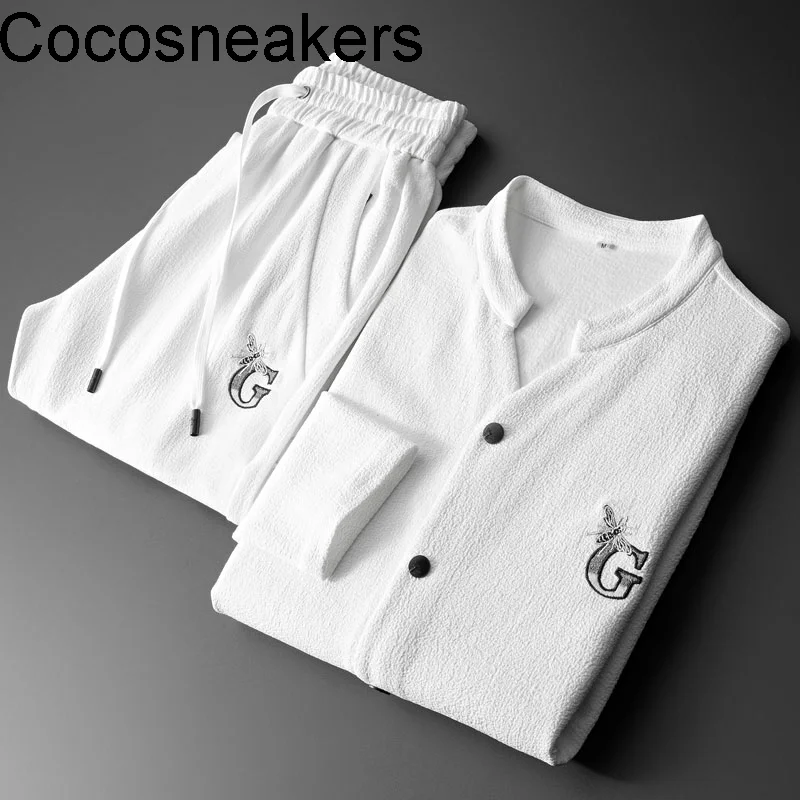 21 new spring long sleeved cardigan sports suit men's pleated light breathable fabric comfortable leisure suit men
21 new spring long sleeved cardigan sports suit men's pleated light breathable fabric comfortable leisure suit men
