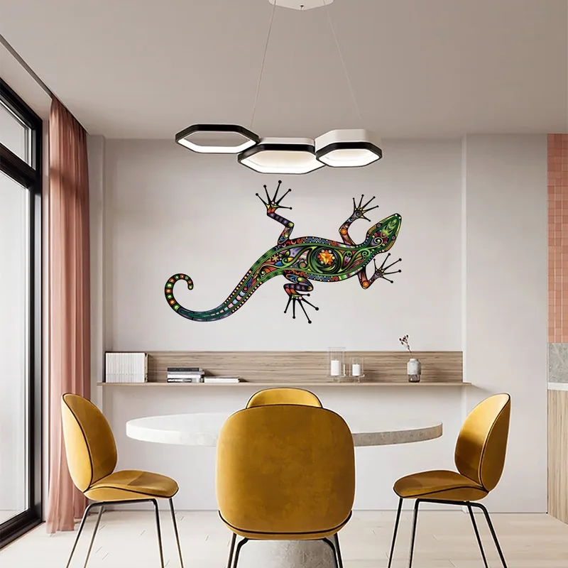 

3D Stereo Reptile Gecko Wall Sticker Living Room Sofa Backdrop Creative Wall Decoration Aesthetic Mural Self Adhesive Room Decor