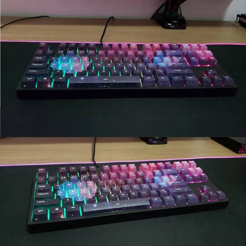 108 Key Starry Sky OEM PBT Keycaps Full Set Keycap PBT Dye-Sublimation Keycap For GK61 Cherry MX Switches Mechanical Keyboard
108 Key Starry Sky OEM PBT Keycaps Full Set Keycap PBT Dye-Sublimation Keycap For GK61 Cherry MX Switches Mechanical Keyboard