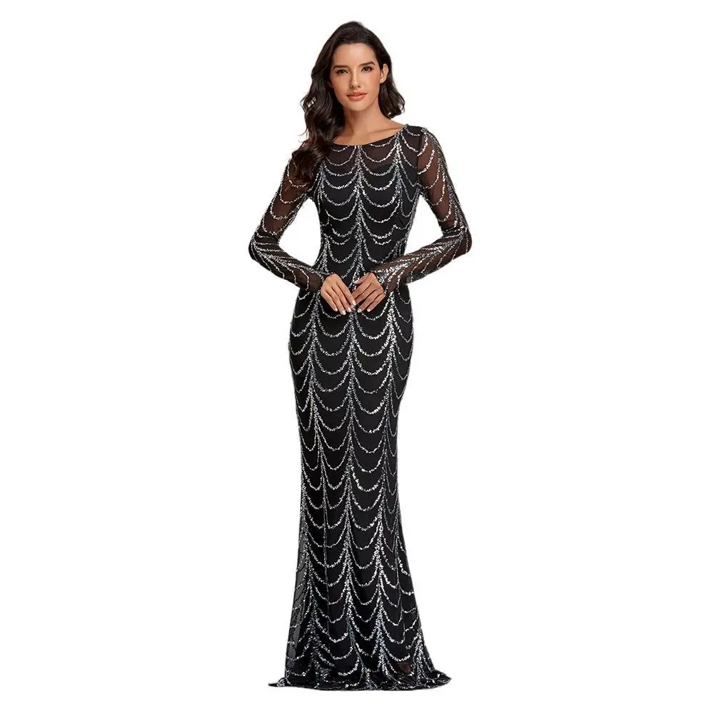2021 Women's Summer and Autumn Slim Banquet Mermaid Black Elegant Party Sequins Sexy O-Neck Prom Evening Dress LOUAEE
2021 Women's Summer and Autumn Slim Banquet Mermaid Black Elegant Party Sequins Sexy O-Neck Prom Evening Dress LOUAEE