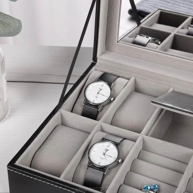 Protable PU Leather Watches Organizer Display Collection Case Jewelry Earrings Rings Necklace Storage Box N06 20 Dropshipping
Protable PU Leather Watches Organizer Display Collection Case Jewelry Earrings Rings Necklace Storage Box N06 20 Dropshipping