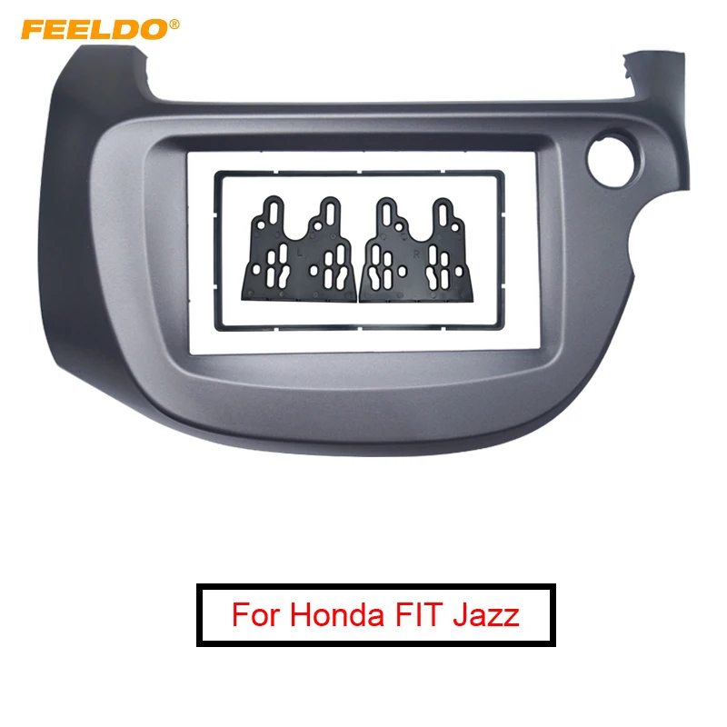 

FEELDO Car 2DIN Audio Radio Panel Fascia Frame for Honda FIT Jazz (RHD) 2008-2013 Stereo CD/DVD Face Plate Frame Fitting #MX4395