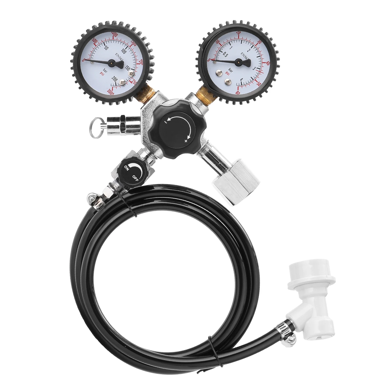 Beer pressure reducing valve CO2 dioxide pressure reducer Simple meter set thread W21.8-14RH (with adapter W21.8-14RH to Tr21*4)
Beer pressure reducing valve CO2 dioxide pressure reducer Simple meter set thread W21.8-14RH (with adapter W21.8-14RH to Tr21*4)