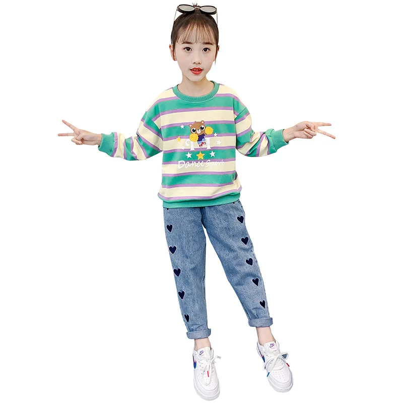 Kids Clothes Girls Long-sleeved T-shirt Spring New Children's Striped Cartoon Big Kids Clothes Girls 4 5 6 7 10 To 12 Teenage
Kids Clothes Girls Long-sleeved T-shirt Spring New Children's Striped Cartoon Big Kids Clothes Girls 4 5 6 7 10 To 12 Teenage