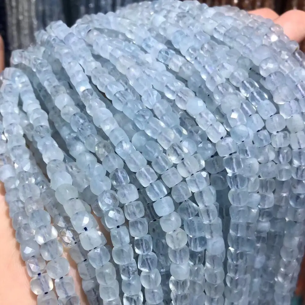 Natural Stone Beads Section Square Aquamarine Punch Loose Beads For Jewelry Making DIY Necklace Bracelet Earrings Accessory 4 mm
Natural Stone Beads Section Square Aquamarine Punch Loose Beads For Jewelry Making DIY Necklace Bracelet Earrings Accessory 4 mm