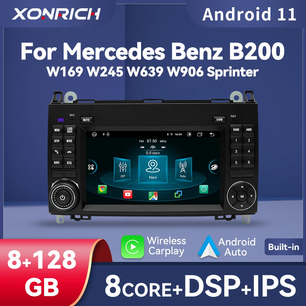 Автомобильное радио Carplay 8 ГБ 128 ГБ Android 11 для Mercedes Benz B200 Sprinter W906 W639 AB Class W169 W245 Viano Vito DSP GPS
Автомобильное радио Carplay 8 ГБ 128 ГБ Android 11 для Mercedes Benz B200 Sprinter W906 W639 AB Class W169 W245 Viano Vito DSP GPS