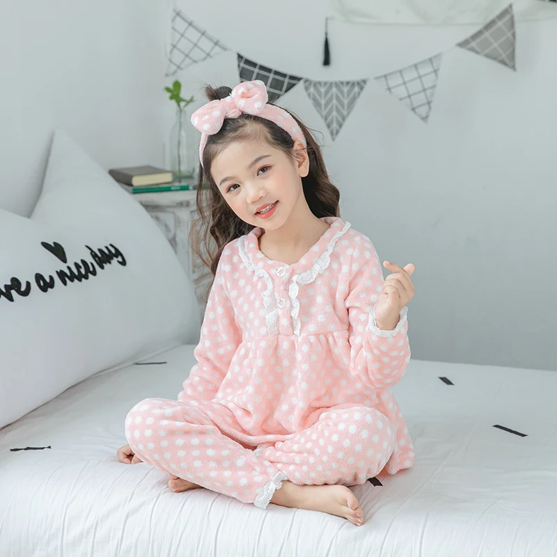 2021 Flannel Pajamas For Girls New Warm Thicken Autumn Winter Pijamas Children Coral Plush Solid Sleepwear Suit Kids Nightwear
2021 Flannel Pajamas For Girls New Warm Thicken Autumn Winter Pijamas Children Coral Plush Solid Sleepwear Suit Kids Nightwear