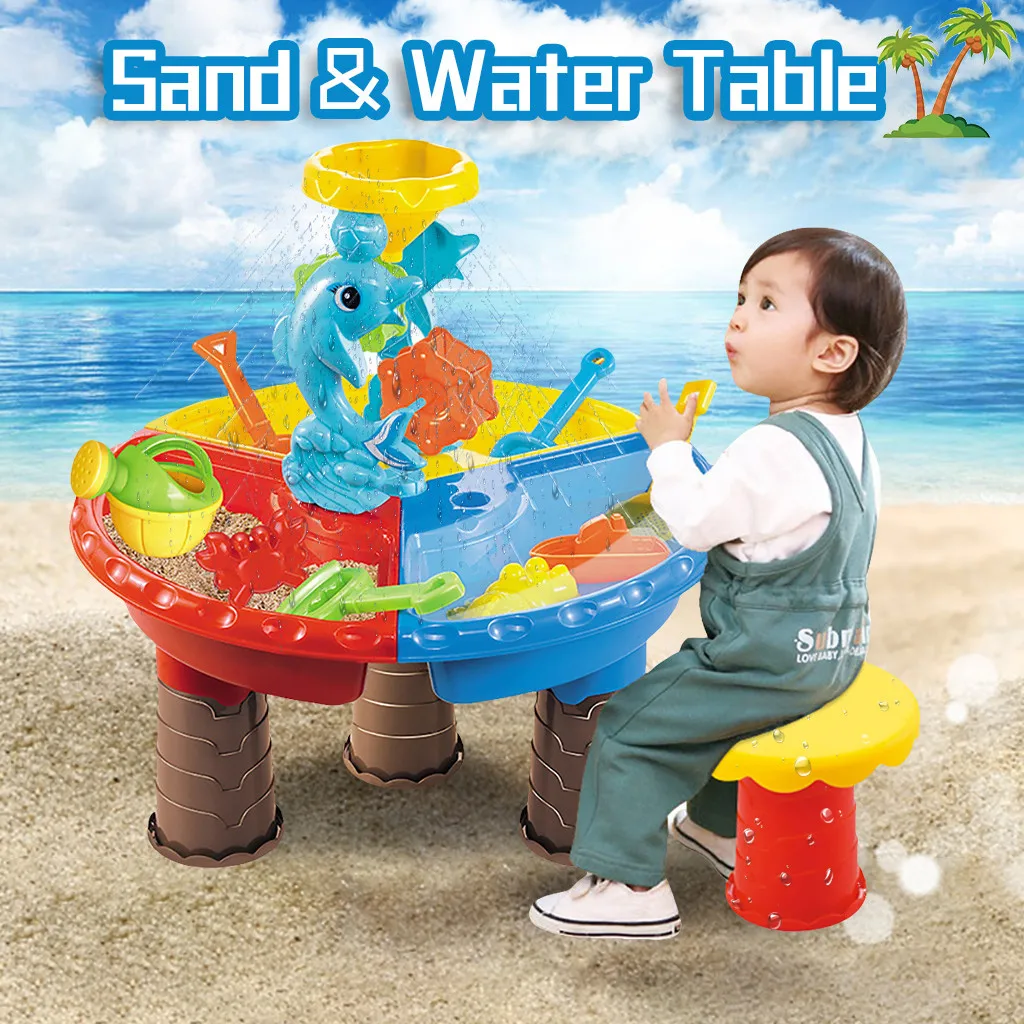 1 Set Children Beach Table Sand Play Toys Set Sand & Water Table Outdoor Garden Sandbox Set Play Table Kids Summer Beach Toy #Z 
1 Set Children Beach Table Sand Play Toys Set Sand & Water Table Outdoor Garden Sandbox Set Play Table Kids Summer Beach Toy #Z