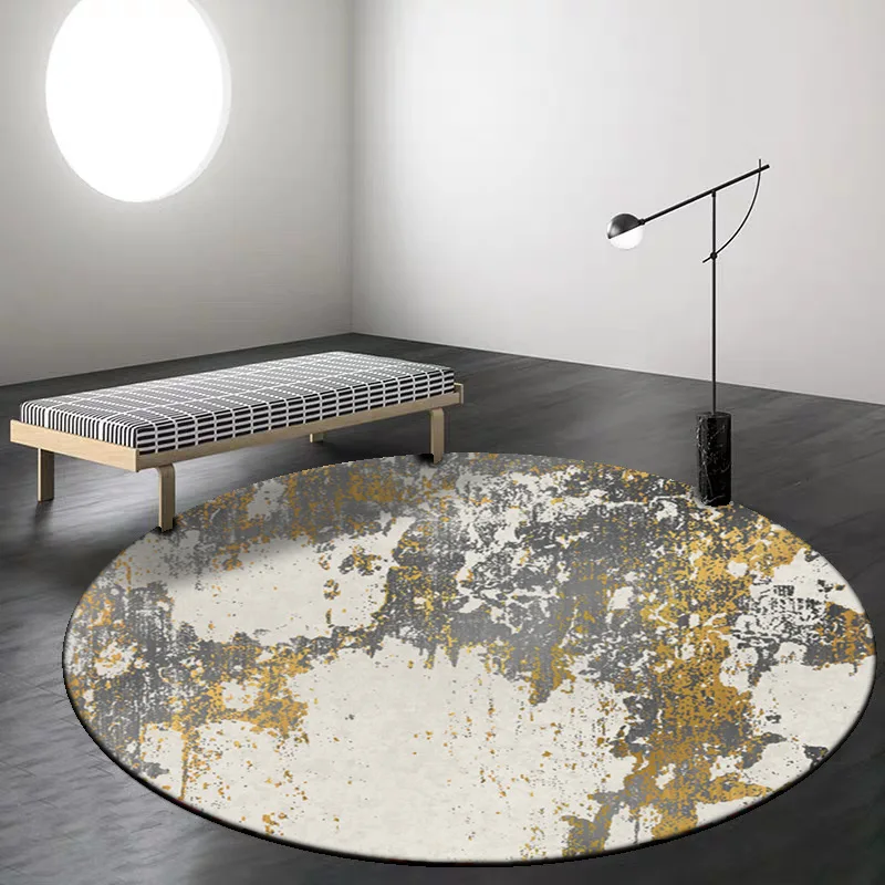 Fashionable modern Nordic Abstract ink golden grey living room bedroom hanging basket chair round mat carpet
Fashionable modern Nordic Abstract ink golden grey living room bedroom hanging basket chair round mat carpet