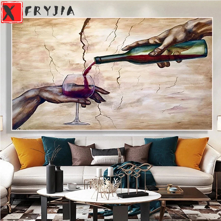 Full square Round drill Diamond embroidery Hot selling creative art hand-poured red wine 5D DIY diamond Painting Cross Stitch
Full square Round drill Diamond embroidery Hot selling creative art hand-poured red wine 5D DIY diamond Painting Cross Stitch