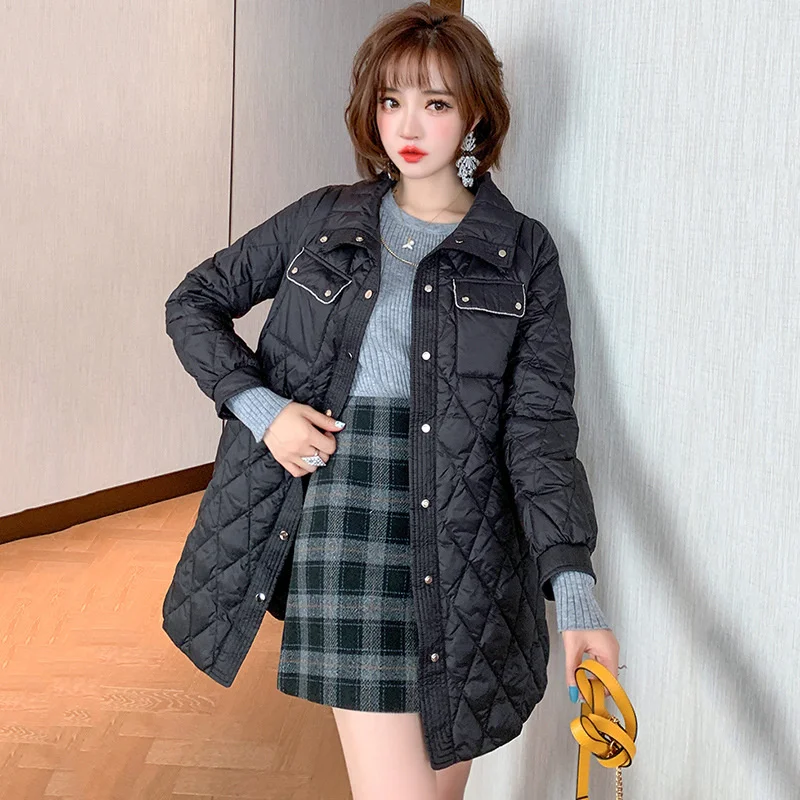long Casual medium pleated down pocket jacket women's autumn and winter warm coat
long Casual medium pleated down pocket jacket women's autumn and winter warm coat