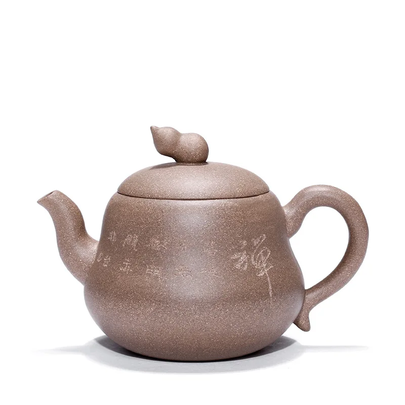 Zen sound gourd purple clay teapot Dahongpao Xue Fangchun handmade teapot 
Zen sound gourd purple clay teapot Dahongpao Xue Fangchun handmade teapot