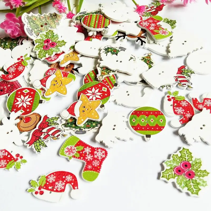 50pcs 2 Holes Mixed Christmas Buttons For craft Supplies Sewing Scrapbooking Accessories Christmas Decor Wooden buttons
50pcs 2 Holes Mixed Christmas Buttons For craft Supplies Sewing Scrapbooking Accessories Christmas Decor Wooden buttons