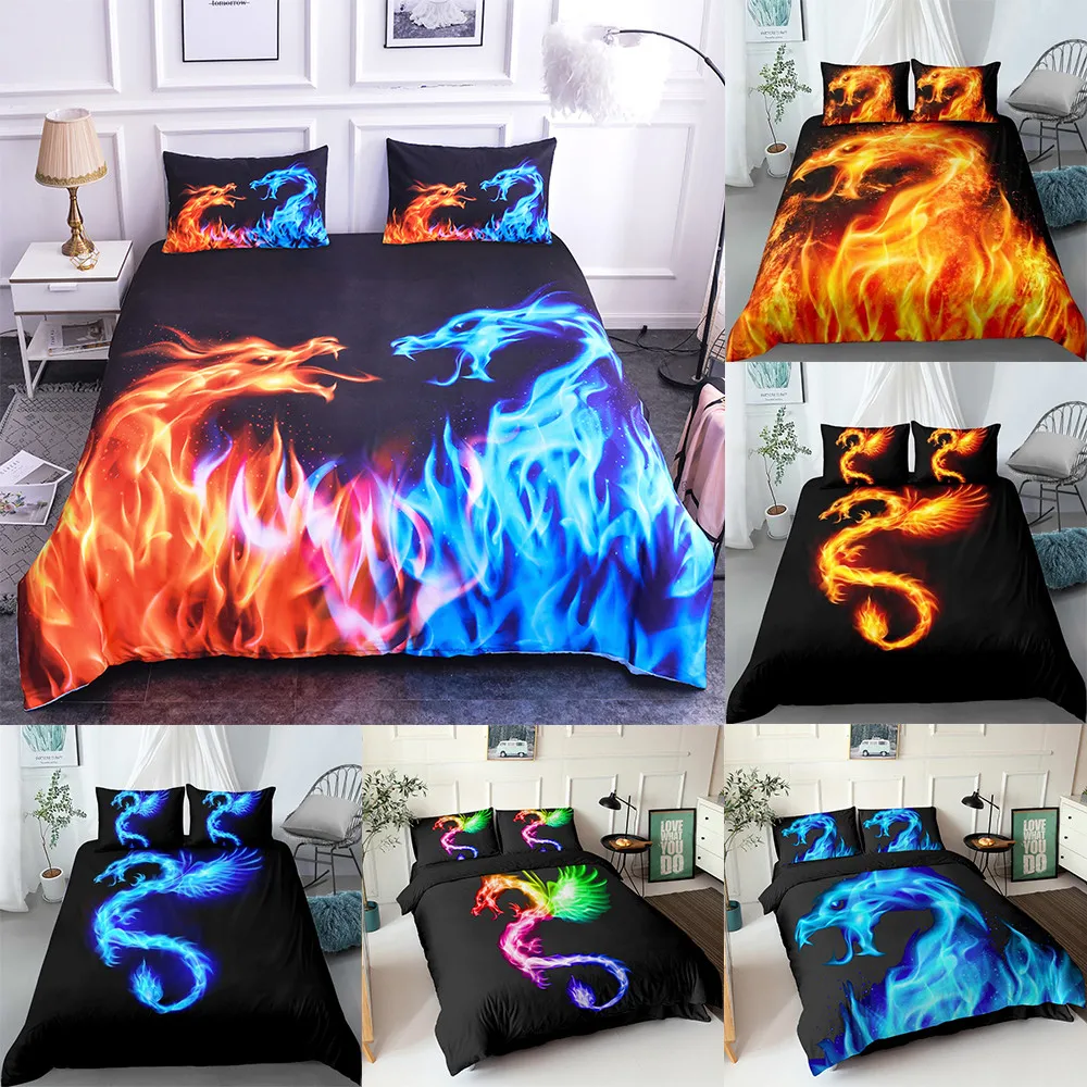 2021 Boniu Bedding Set 3D Bedclothes Fire Dragon Duvet Cover Set Pillowcases Comforter Bed Set Double Twin Single Bed Set Cover
2021 Boniu Bedding Set 3D Bedclothes Fire Dragon Duvet Cover Set Pillowcases Comforter Bed Set Double Twin Single Bed Set Cover