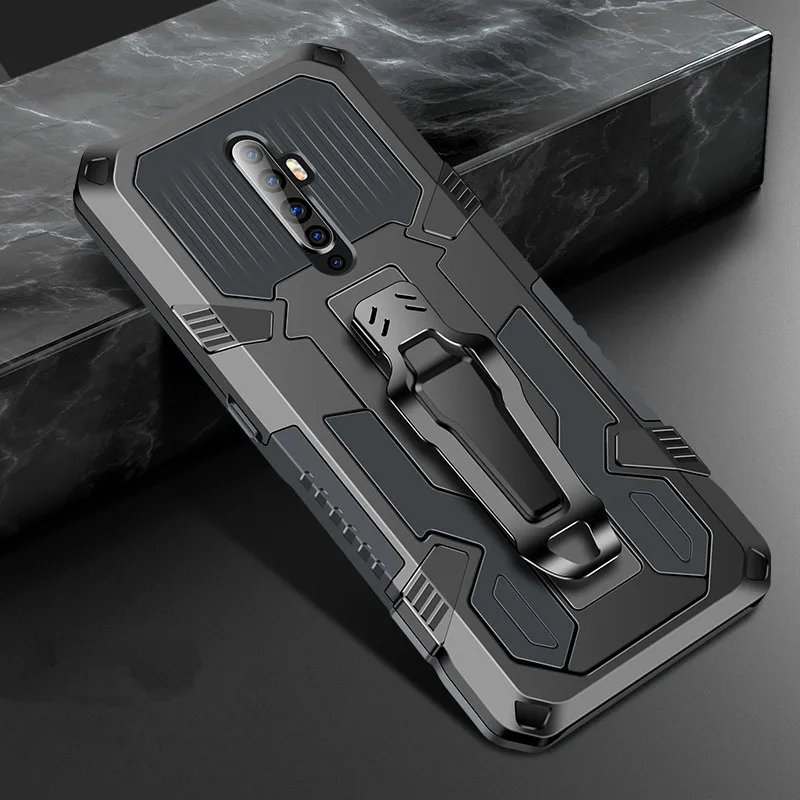

Armor Phone Case For OPPO Reno A3S A5S A12 A11K A9 A11X C1 A5 A12E A7 A11 2Z 2F F11 A8 A1K C2 Pro 2019 2020 Metal Stand PC Cover